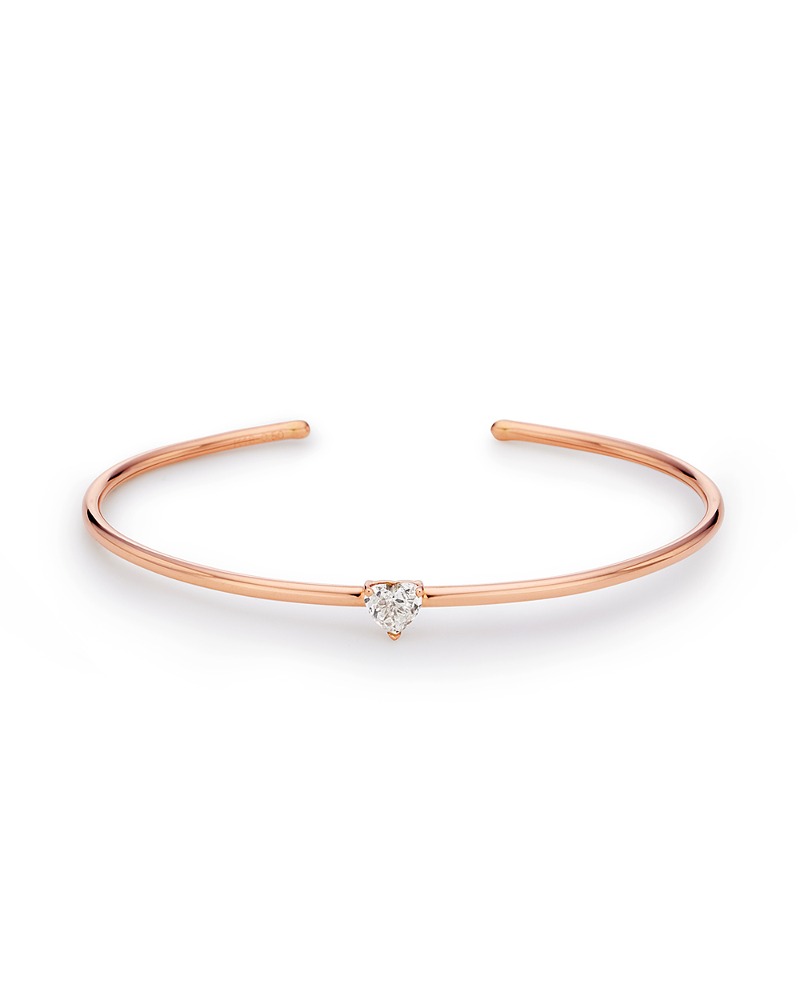 [ ONLY ONE ] 0.5ct Natural Heart Diamond Flexible Bangle